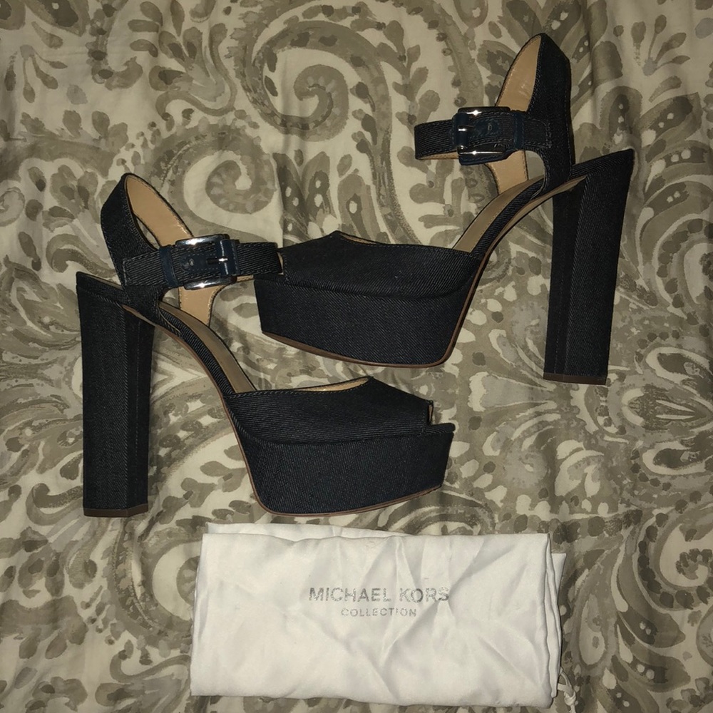 Denim Platform Sandals